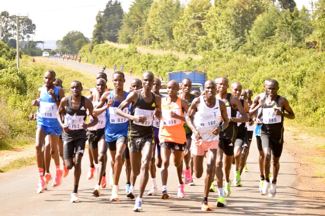 Finish line celebration